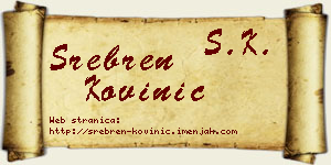 Srebren Kovinić vizit kartica